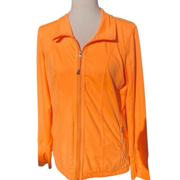 Tangerine Bright Orange Athletic Jacket - Picture 1 of 9